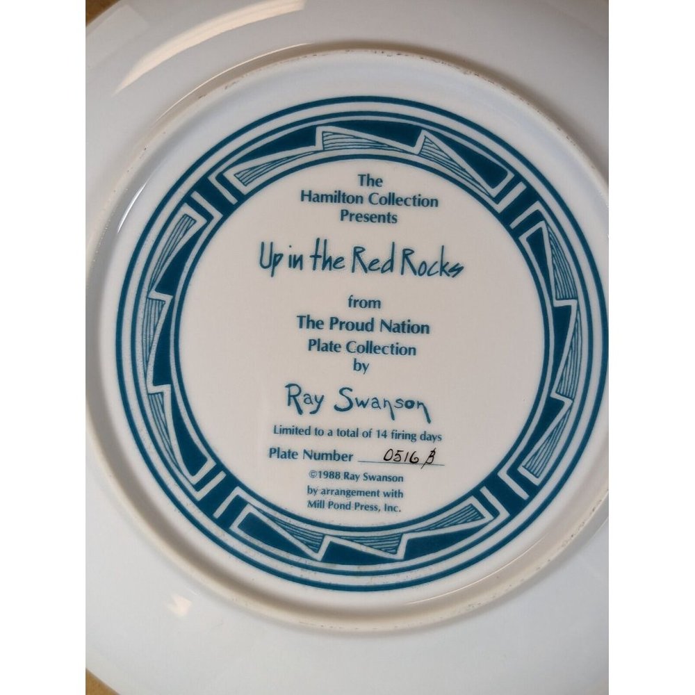 Hamilton Collection presents Up In The Red Rocks Proud Nation Plate Collection - Picture 2 of 4